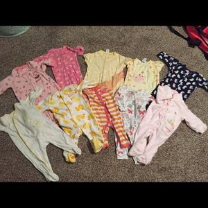 Bundle Of Baby Pajamas 6-9 Months
